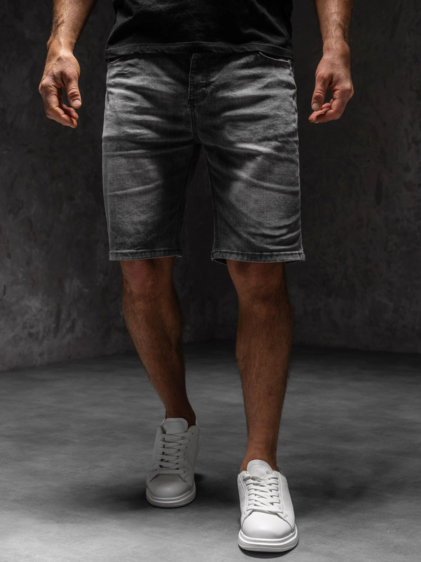 Grafitne muške traper kratke hlače Bolf MP0277GSA1