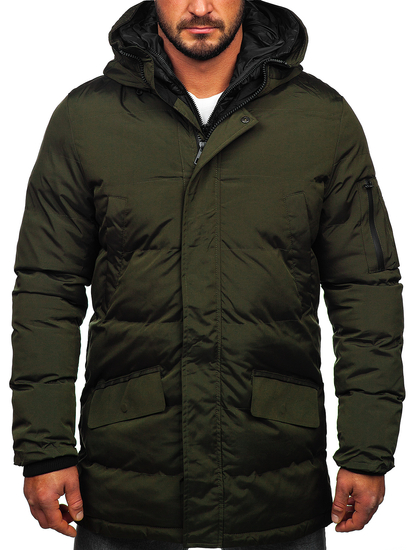 Kaki prošivena jakna muška zimska parka Bolf 5M790