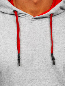 Dukserica s kapuljačom muška jasnoszara Bolf 145369