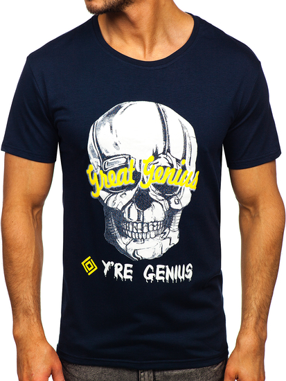 Tamnoplava majica muška s printom Bolf Y70012