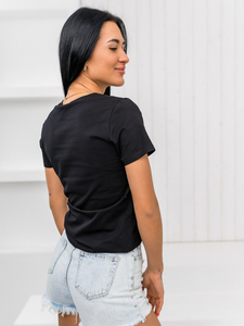 Ženska majica s printom Crna Bolf 96T615