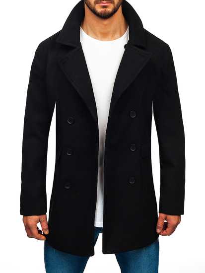 Muški kratki zimski kaput na dvoCrvenano kopčanje Crna Bolf 11Z8215A2