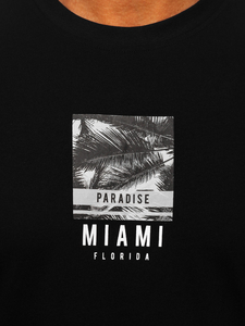 Muška pamučna majica s printom Crna Bolf MPO3500