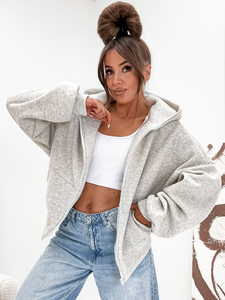 Ženska podstavljena hoodica s kapuljačom melange Bolf 821112