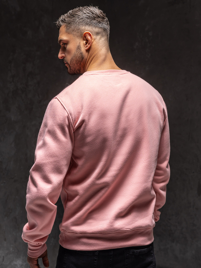 Muška dukserica bez kapuljače svijetloružičasta Bolf 2001A1