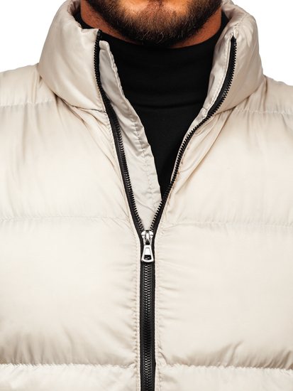 Bež prošivena jakna muška zimska Bolf 0025