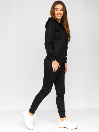 Crni dvodijelni komplet ženske trenirke Bolf 0003