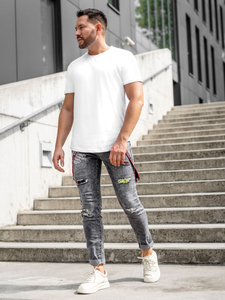 Crne muške traperice slim fit Bolf KX968-C