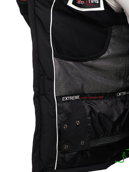 Zimska jakna muška skijaška crno-zelena Bolf 1910