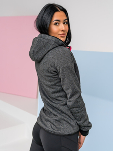 Ženska sportska majica-jakna crna Bolf KSW4002