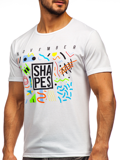 Bijela majica muška s printom Bolf KS2625