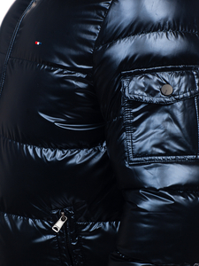 Tamnoplava prošivena oversize muška sportska zimska jakna Bolf EX2138B