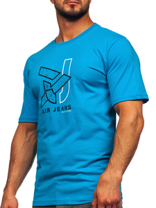 Tirkizna muška pamučna majica Bolf 14769