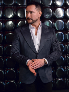 Muška baršunasta tamnoplava jakna Bolf 24410