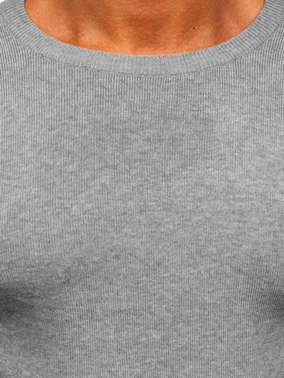 Sivi basic muški pulover Bolf S8506