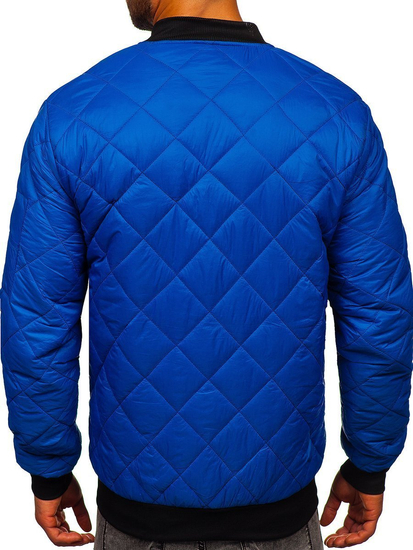 Plava prijelazna jakna muška prošivena bomber Bolf MY-01