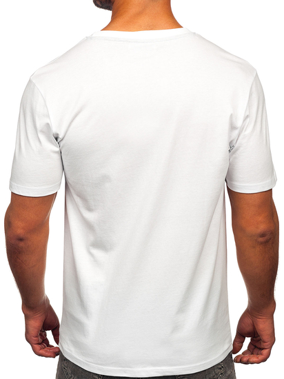 Muška pamučna majica s printom Bijela Bolf MPO3457