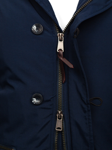 Kurtka męska zimowa parka granatowa Denley 1795