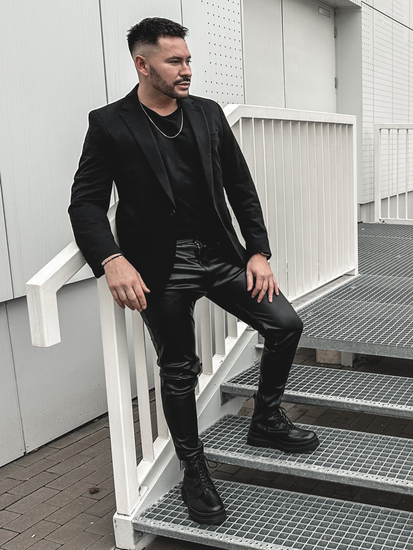 Crni elegantni muški sako Bolf 1652A