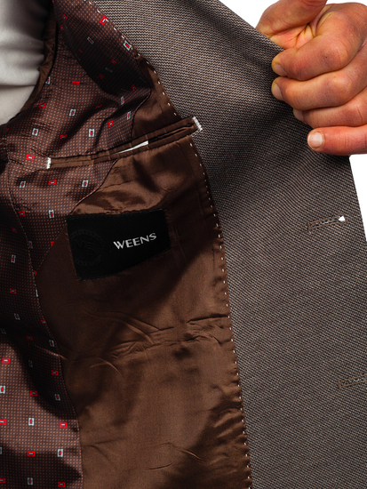 Tamnosmeđi elegantni muški sako Bolf 024