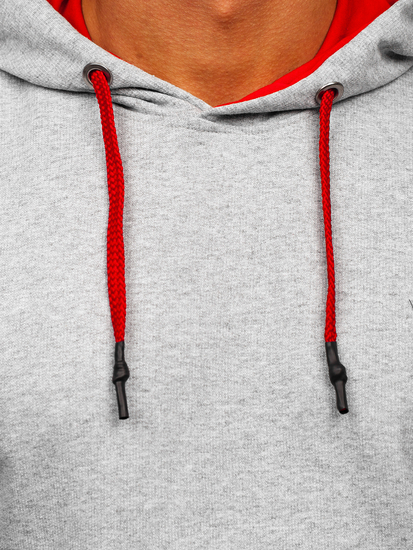 Dukserica s kapuljačom muška jasnoszara Bolf 145369