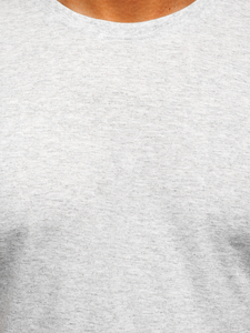 Svijetlo siva pamučna majica muška bez printa  Bolf 192397