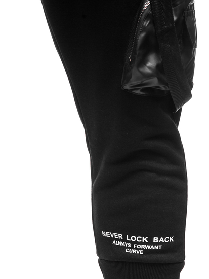 Crne cargo hlače sportske muške e Bolf 6583