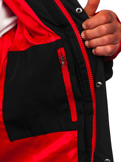 Crna muška prošivena zimska jakna Bolf 99527