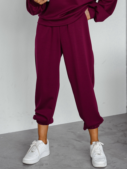 Ženski dvodijelni trenirke komplet s kapuljačom bordo Bolf 525