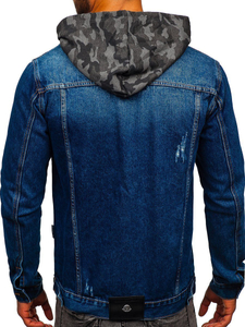 Tamnoplava jakna od trapera muška s kapuljačom Bolf RB9824-1