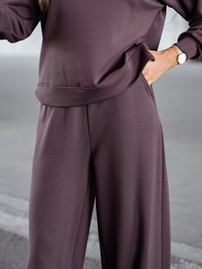 Ženski dvodijelni trenirke komplet čokoladni Bolf 821111