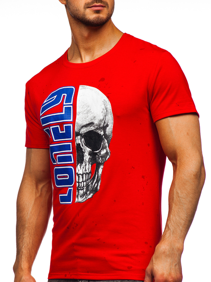 Crvena majica muška s printom Bolf Y70001