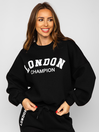 Crna izolirana dvodijelna ženska trenirka Bolf VP09