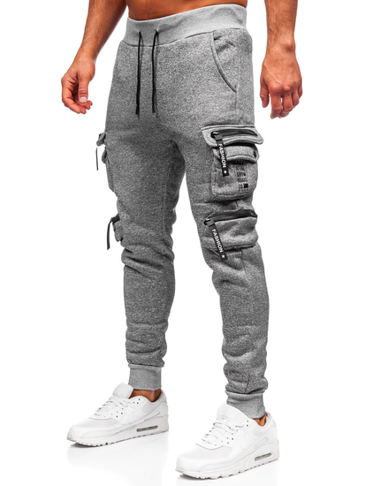 Muške tople Cargo joggers Sivo Bolf HSS361