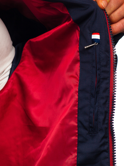 Prijelazna muška jakna tamnoplava Bolf 2060