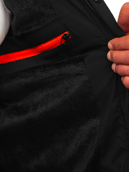 Crna duga muška prošivena zimska jakna Bolf 22M53