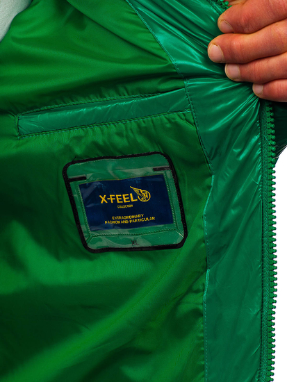 Zelena prošivena muška zimska jakna Bolf 9981