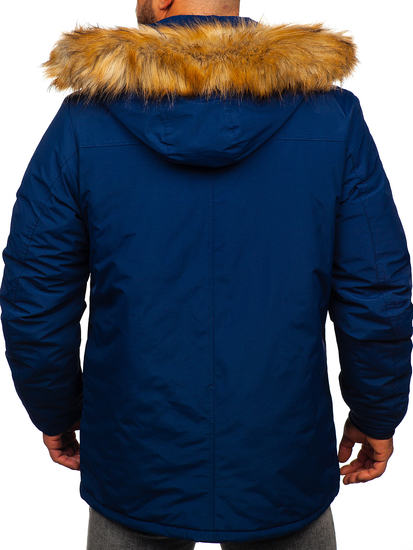 Tamnomodra zimska muška parka Alaska Bolf WX032C