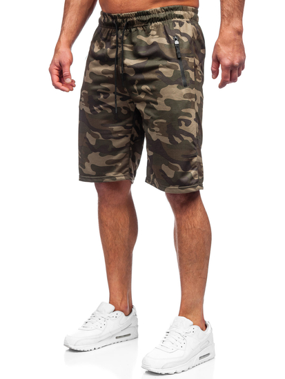 Kaki sportske kratke camo muške hlače Bolf JX700