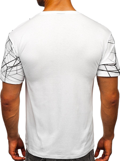 Bijela muška majica s printom Bolf SS10935