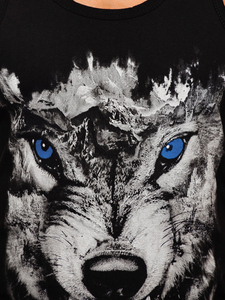 Crna boxer majica tank top s printom Bolf 14850