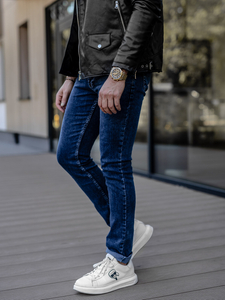 Tamnoplave traperice muške slim fit Bolf DP52