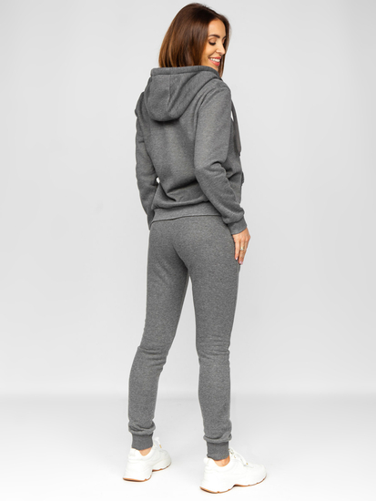 Grafitni dvodijelni komplet ženske trenirke Bolf 0003