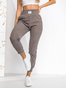 Sive ženske rebraste sportske hlače Bolf W7863