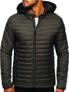 Jakna muška prijelazna sportska kaki Bolf AB031