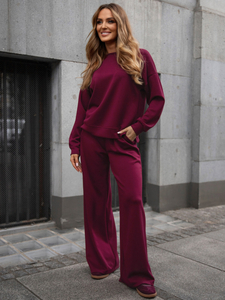 Ženski dvodijelni trenirke komplet bordo Bolf 821111