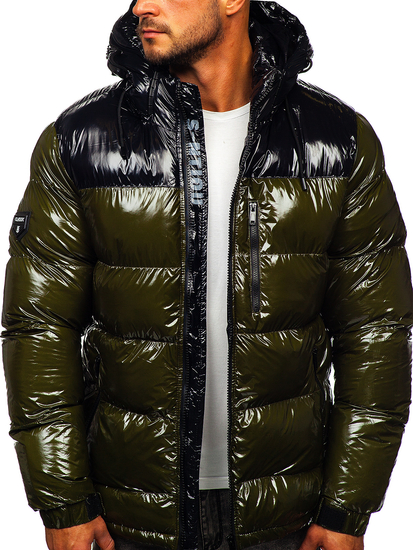 Zelena prošivena jakna muška zimska Bolf 6462