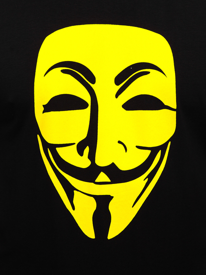 Crna muška majica s printom Bolf 14400