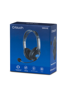 Crne žičane slušalice s mikrofonom QHG-02