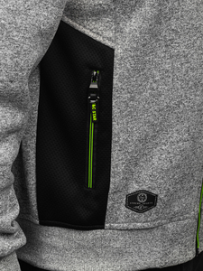 Muška lagana jakna s uspravnim ovratnikom Sivo Bolf TC1232